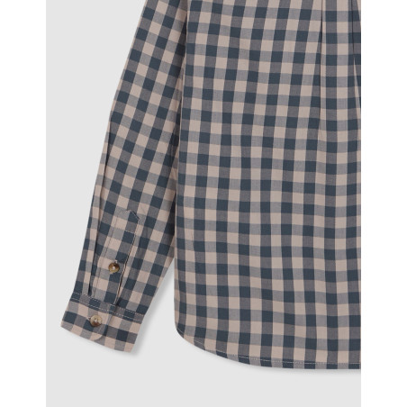 Camisa cuadros tapeta corta verde | Gocco