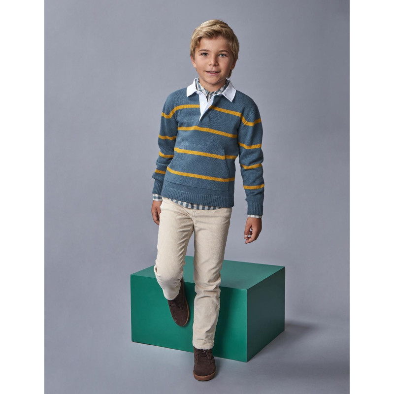 Pantalón 5 bolsillos de pana piedra | Gocco