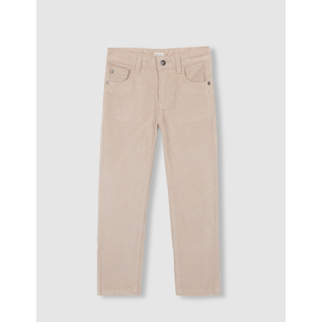 Pantalón 5 bolsillos de pana piedra | Gocco