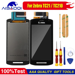 Nova tela de toque original para zebra tc21 tc210 tc26 telefone buraco dividido e sem furo display lcd peças reposição desmon