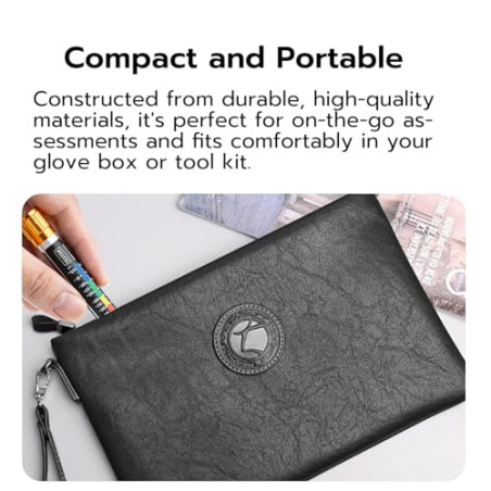 Mcbazel Medidor de Espesor de Pintura, Medidor de Espesor de Pintura para Coches con Punta Magnética y Escala de Micras, Dispos