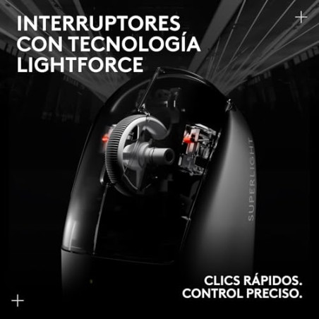 Logitech G Pro X Superlight 2c, ratón inalámbrico Compacto para Gaming, 53g, Calidad Profesional, 5 Botones programables, Sens