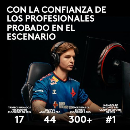 Logitech G Pro X Superlight 2c, ratón inalámbrico Compacto para Gaming, 53g, Calidad Profesional, 5 Botones programables, Sens