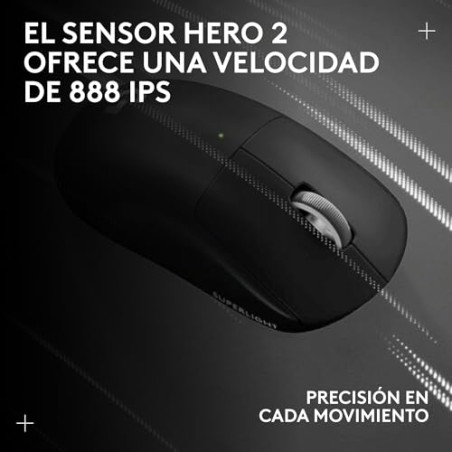 Logitech G Pro X Superlight 2c, ratón inalámbrico Compacto para Gaming, 53g, Calidad Profesional, 5 Botones programables, Sens
