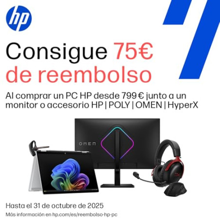 HP OmniBook Ultra Flip 14-fh0002ns - Ordenador Portátil Convertible de 14" OLED 2.8K 120Hz Intel Ultra 7-258V, 32GB RAM, 1 TB,