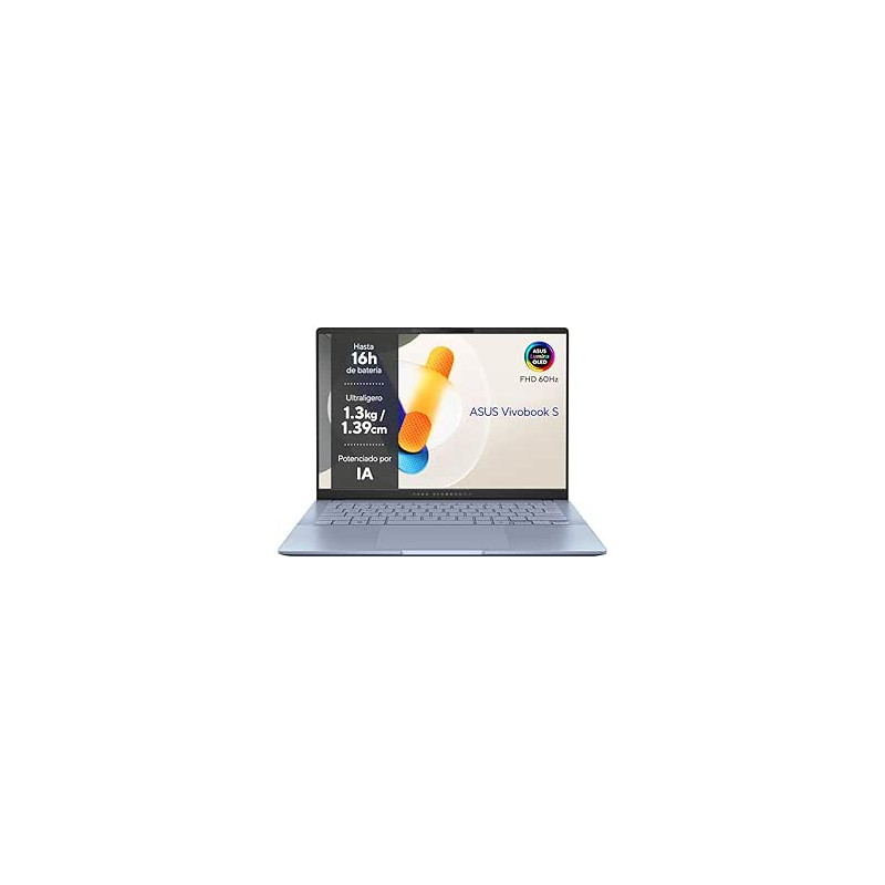ASUS Vivobook S 14 OLED OLED S5406SA-PP223W - Ordenador Portátil 14" WQXGA+ 120Hz (Intel Core Ultra 7 256V, 16GB RAM, 1TB SSD, 