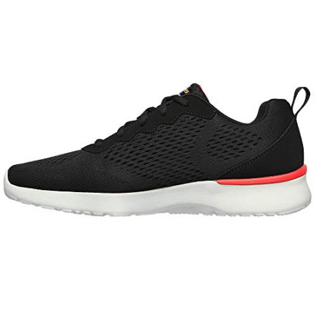 Skechers Skech-Air Dynamight Tuned Up, Zapatillas de Deporte Hombre, Black Engineered Mesh PU Gray Trim, 42 EU