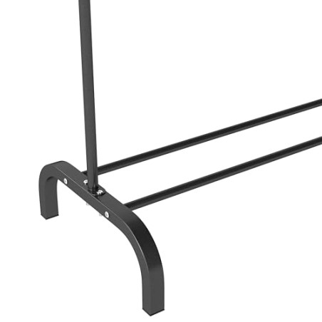 T-LOVENDO.ES Perchero Burro Ropa Resistente, Estable y Estrecho. Sin Ruedas, Con balda Zapatero. Color Negro