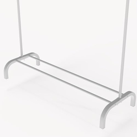 T-LOVENDO.ES Perchero Burro Ropa Resistente, Estable y Estrecho. Sin Ruedas, Con balda Zapatero. Color Blanco.