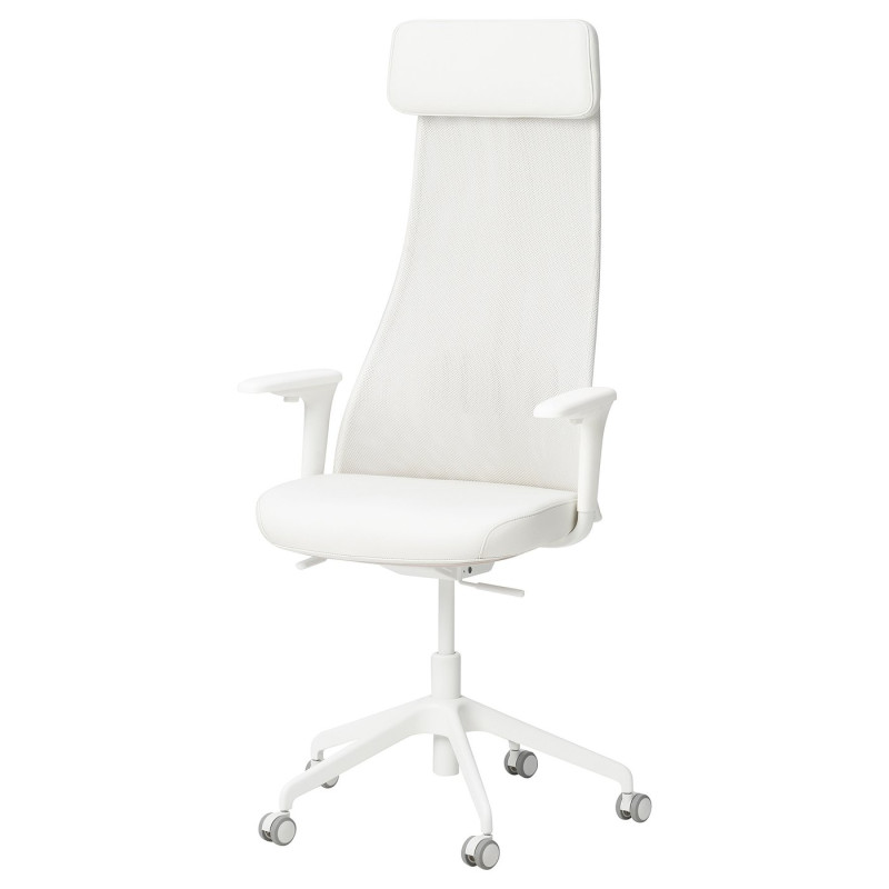 JÄRVFJÄLLET silla de trabajo con reposabrazos, Grann blanco - IKEA