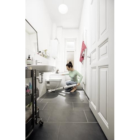 Kärcher Fregona eléctrica EWM 2, fregona sin cable con 2 rodillos giratorios de microfibra, duración de la batería: aprox. 2