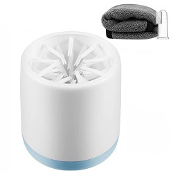 Lzansuii Limpiador Pata Perro, Portátil Extraíble Suave Cepillo Cerdas Silicona Limpiador de Patas Taza (con 1 Toalla, 1 Cepil
