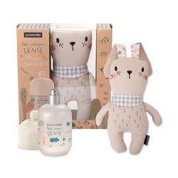 Suavinex, Regalo Baby Cologne 100 ml + Formato Viaje 50 ml + Peluche para Bebé - Colonia Baja en Alcohol para Niños, No Mancha