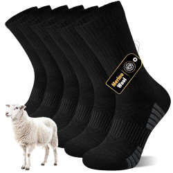 inaWarm Calcetines de merino para hombre y mujer, 3 pares, cálidos calcetines de lana, calcetines térmicos transpirables, calc