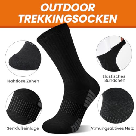 inaWarm Calcetines de merino para hombre y mujer, 3 pares, cálidos calcetines de lana, calcetines térmicos transpirables, calc