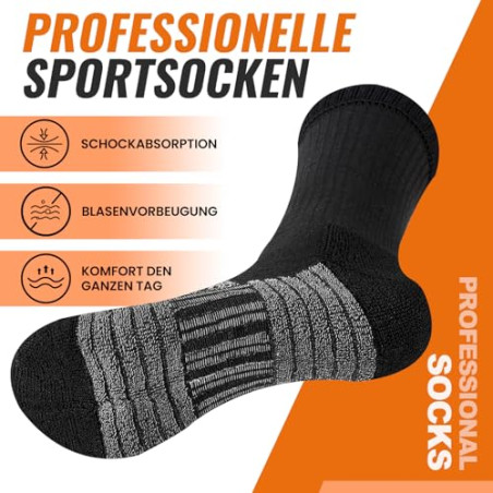 inaWarm Calcetines de merino para hombre y mujer, 3 pares, cálidos calcetines de lana, calcetines térmicos transpirables, calc