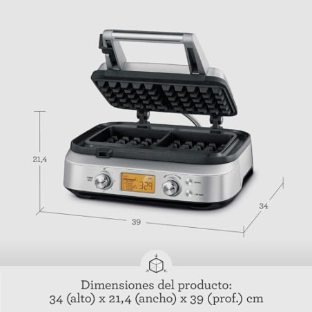 Sage Smart Waffle Pro - Gofrera, Acero Inoxidable