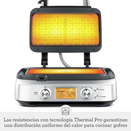 Sage Smart Waffle Pro - Gofrera, Acero Inoxidable