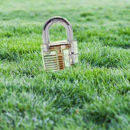 Retoo Juego de ganzúas, 17 Piezas, Guía para Principiantes y Cerrajeros, Lockpicking Set de Extracción, Candado Transparente,