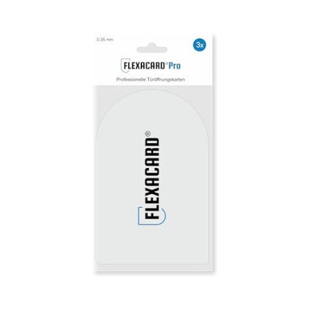 Apertura de puerta con tarjeta: Flexacard® Pro | Tarjetas grandes para puertas | Original | 3 unidades | 0,35 mm de grosor | He