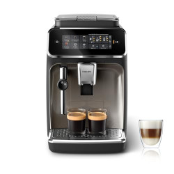PHILIPS Serie 3300 Cafetera Superautomática, Espumador de leche clásico, 5 tipos de café, SilentBrew, Molinillo Cerámico, pa