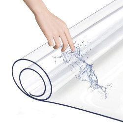 TSKDKIT Protector Escritorio Transparente, PVC Alfombrilla Escritorio Transparente Antideslizante 80 x 40cm Protector Mesa Imper