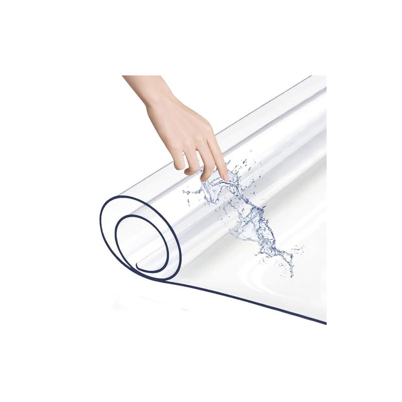 TSKDKIT Protector Escritorio Transparente, PVC Alfombrilla Escritorio Transparente Antideslizante 80 x 40cm Protector Mesa Imper