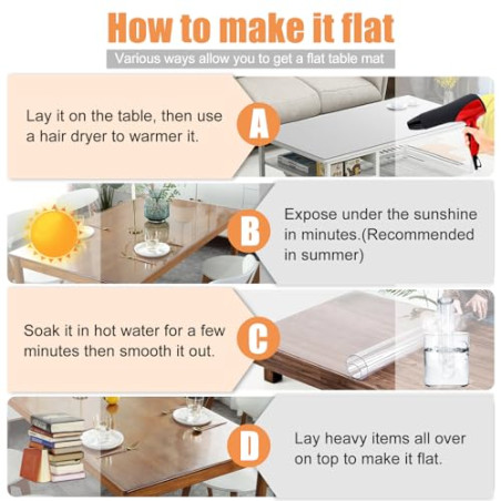 TSKDKIT Protector Escritorio Transparente, PVC Alfombrilla Escritorio Transparente Antideslizante 80 x 40cm Protector Mesa Imper