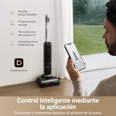 DREAME H14 Pro Aspiradora en Seco y Húmedo, Alcance de 180 Celsius, Autolimpieza a 60 Celsius, Secado en 5 min, Máxima Potenci