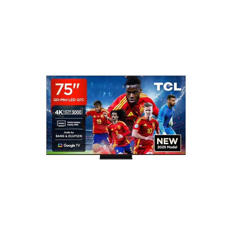 TCL 85Q8C, 85'' QD-Mini LED TV, 4K HDR Premium 5000, ZeroBorder™, Smart TV con Google TV (Dolby Vision IQ y Atmos, Panel Cryst