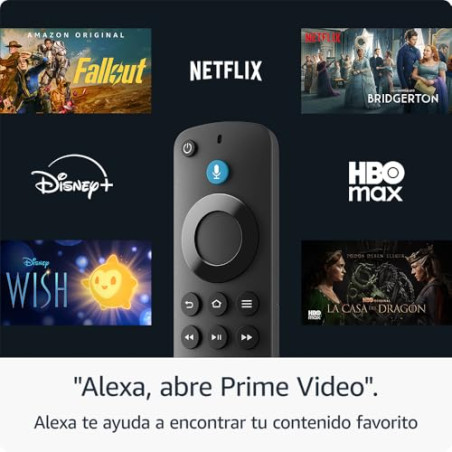 Amazon Fire TV Stick HD (Última generación), con TV en directo gratuita, mando por voz Alexa, controles de Hogar digital y rep