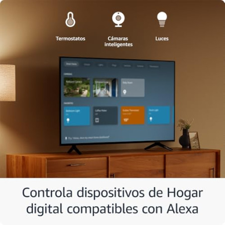 Amazon Fire TV Stick HD (Última generación), con TV en directo gratuita, mando por voz Alexa, controles de Hogar digital y rep