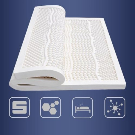 BIRJXVTO Tailandia Colchón de látex 100% Natural Colchón de látex Natural Home Single Double Mats with Cover Twin Full Size,