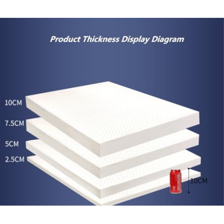 BIRJXVTO Tailandia Colchón de látex 100% Natural Colchón de látex Natural Home Single Double Mats with Cover Twin Full Size,