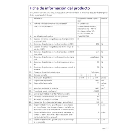 LG 65QNED84A6C - TV 65", QNED 4K, Smart TV, WebOS 25, Super Upscaling, Dolby Vision y Atmos, Alexa/Google Assistant, Negro