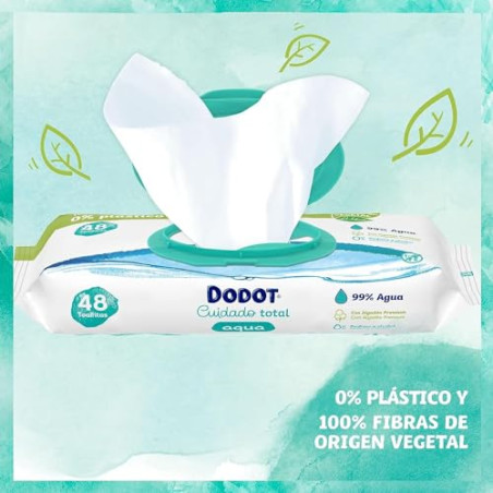 Dodot Toallitas Aqua Pure para Bebé, 1.296 Toallitas, Ayuda a restaurar el pH natural de la piel, 99% agua