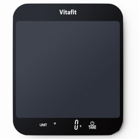 Vitafit Báscula digital de cocina de 15 kg, Balanza Cocina de graduación precisa de 1g, Peso Cocina con Pantalla LED, Multifun