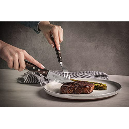 Tramontina Juego de Cuchillos Jumbo para Carne BBQ 12 cm Polywood Castaño FSC® 4 pzas