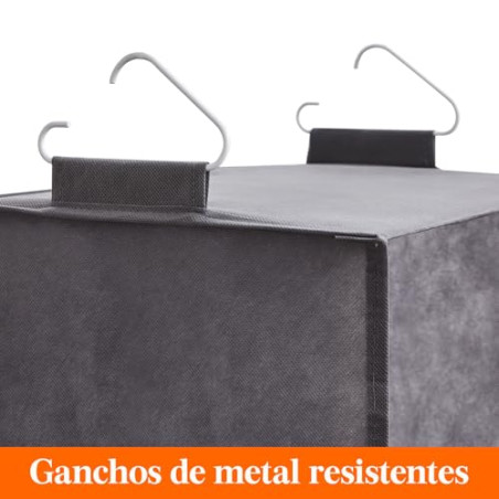 Lifewit Juego de 3 Organizador Armario Colgante con 5 Estantes y 2 Ganchos Fuertes, Estantes de Almacenamiento para Armario, Org