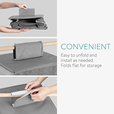 Navaris Organizador Colgante con cajones - Organizadores para Colgar en Interior de Armario con 3X cajón - Ordenación y almace