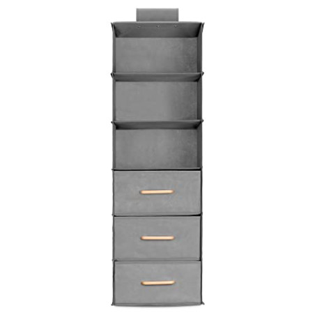 Navaris Organizador Colgante con cajones - Organizadores para Colgar en Interior de Armario con 3X cajón - Ordenación y almace