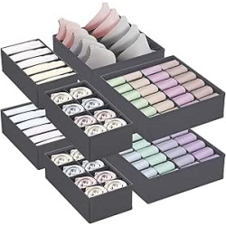 Juego de 8 Organizadores para Cajone de Ropa Interior,Organizador Armario Ropa,cajas organizadoras cajones,Plegable Cajas de Alm