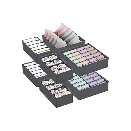 Juego de 8 Organizadores para Cajone de Ropa Interior,Organizador Armario Ropa,cajas organizadoras cajones,Plegable Cajas de Alm