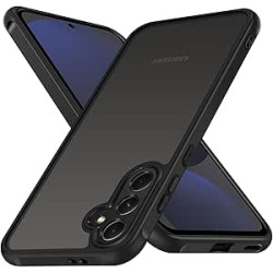 ivoler Funda Mate Negro para Samsung Galaxy S24 FE 5G (No para Samsung Galaxy S24), [Protección Lente Cámara] [Protección Mil