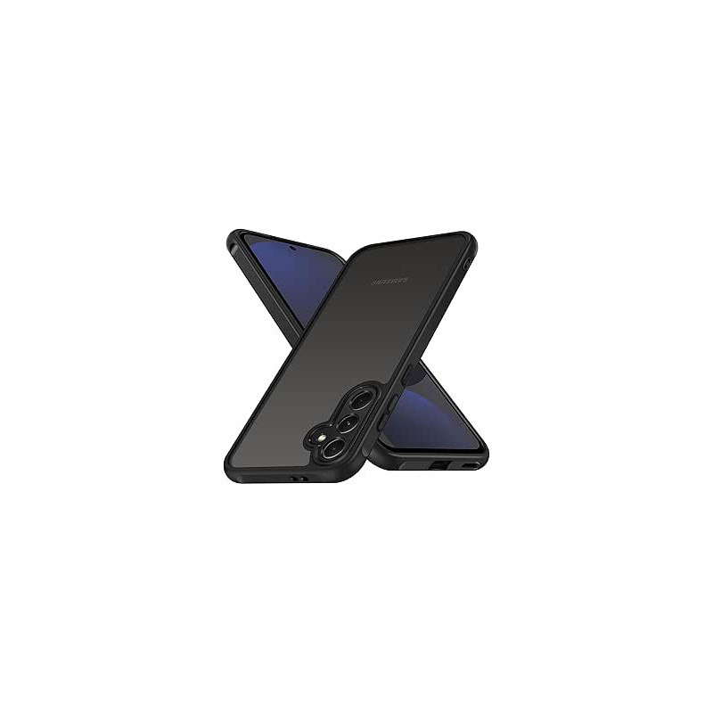 ivoler Funda Mate Negro para Samsung Galaxy S24 FE 5G (No para Samsung Galaxy S24), [Protección Lente Cámara] [Protección Mil