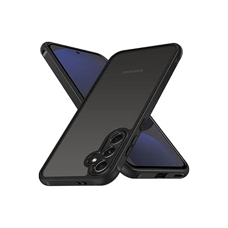 ivoler Funda Mate Negro para Samsung Galaxy S24 FE 5G (No para Samsung Galaxy S24), [Protección Lente Cámara] [Protección Mil