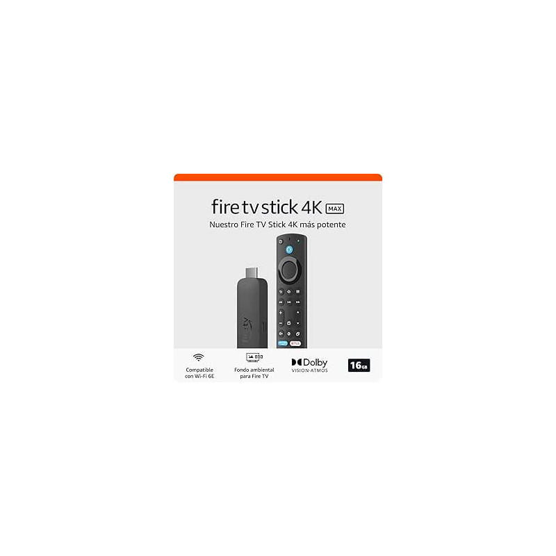 Amazon Fire TV Stick 4K Max (Última generación), Dispositivo de streaming compatible con Wi-Fi 6E y fondo ambiental