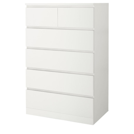 MALM cómoda de 6 cajones, blanco, 80x123 cm - IKEA