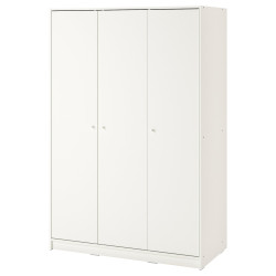 KLEPPSTAD armario con 3 puertas, blanco, 117x176 cm - IKEA
