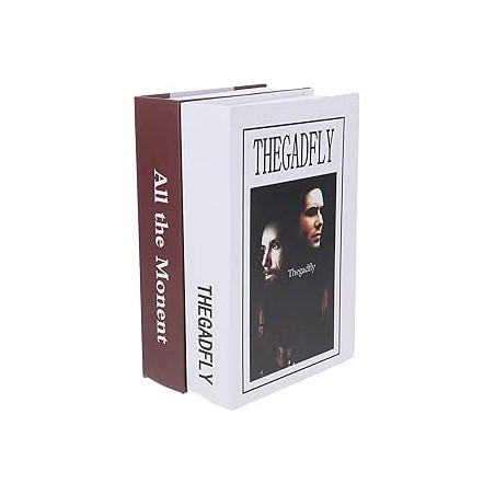 Toyvian 2 Libros Decorativos de Simulación 22-26 CM Material Cartón Diseño Elegante y Creativo Adorno para Decoración del Ho